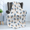 thumbnail image 4 of Ice Cream Soft Flannel Fleece Blanket, Cones Summer Flavors Freshness Flowers Hearts Pastel Cartoon, Cozy Plush for Indoor and Outdoor Use, 50" x 70", Pale Blue Tan and Pale Yellow, by Ambesonne, 4 of 5