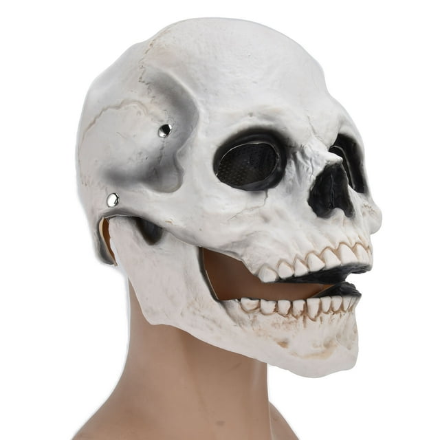 Máscara de calavera, máscara de calavera de Halloween, máscara de látex completa, máscara de disfraz, características mejoradas