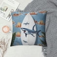 thumbnail image 2 of COMIO  Shark Surfboard Pillow Covers, Fall Pillow Cover Cushion Case for Bed Couch Sofa Holiday Farmhouse Decorative, Square., 2 of 5