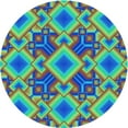 thumbnail image 1 of Ahgly Company Machine Washable Indoor Round Transitional Deep Periwinkle Purple Area Rugs, 5' Round, 1 of 7