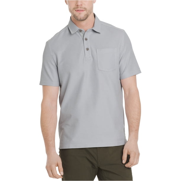 GH Bass & Co. Polo de rugby para hombre Terrain Super Cool, gris, grande G.H. Bass & Co. polo, rugbi