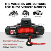 X-BULL High Speed Electric Winch XRS 13000LBS 12V Synthetic Rope SUV Jeep Truck 4WD 2 in 1 Wireless Remote