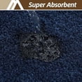 thumbnail image 3 of Toilet Rugs U-Shaped 24"x20",Soft Absorbent Bath Mat with Non-Slip TPR Backing, Machine Washable Shaggy Bath Rug for Toilet,Navy Blue, 3 of 8