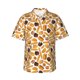 thumbnail image 1 of Balery Coffee Bun Hot Dog Camisas hawaianas de manga corta para hombre, camisas playeras de corte holgado, camisas de vacaciones con botones,3X-Large, 1 of 7
