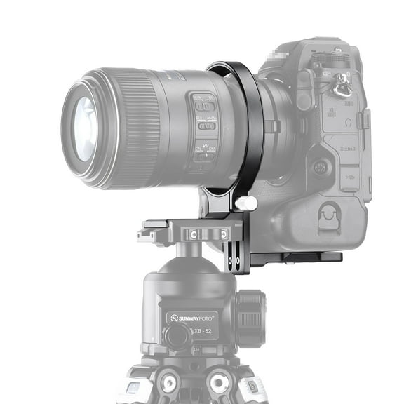 SUNWAYFOTO LS-Z9，80mm Universal Rotating Collar for Z9 ,R3, Tripod Mount Ring Lens Support Collar Arca Swiss Plate Mount DSLR Horizontal Vertical Switching