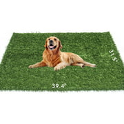 Dog Grass Pee Pad 39.4in x 31.5in, Artificial Grass Turf Dog Grass Mat for Potty Training Use Washable Grass Pee Pads