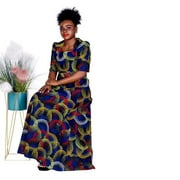 BAZINRICHE African Dresses for Women Cotton Elegant Party Ankara Robe WY092