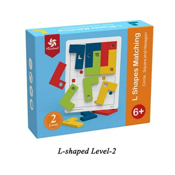 Puzzle en Forme de L en Bois - Niveau 2 (6+)