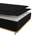thumbnail image 2 of Sheet has Zipper Fitted Sheet, (Full Size 54x75) 6 Inch Deep Pocket, 100% Egyptian Cotton, 800 TC, Solid Black Color., 2 of 10