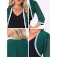 thumbnail image 5 of DARING DIVA Women's Sequin Beaded Open Front Evening Shrug L Dark Green, 5 of 6