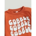 thumbnail image 6 of Thanksgiving Baby Boy Outfit Gobble Letter Print Crewneck Sweatshirt Turkey Long Pants Fall Thanksgiving Clothes, 6 of 9