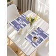 thumbnail image 5 of Purple Gray Placemats Set of 8, Vintage Farmhouse Ombre Wooden Grain Placemats for Dining Table, Place Mats for Kitchen Tabletop, Waterproof Wipeable Dining Table Mats Set, 5 of 9
