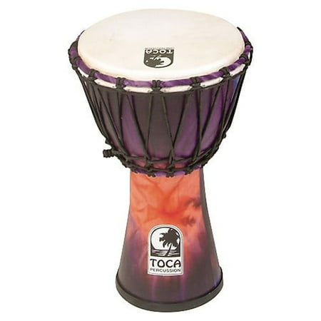 Toca 7 in. Freestyle Rope Tuned Djembe, Woodstock Purple