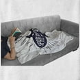 thumbnail image 6 of Shark Soft Flannel Fleece Throw Blanket, of Adventure Words over a Fish Body Wildlife Grunge Design, Cozy Plush for Indoor and Outdoor Use, 50" x 70", Indigo Pearl, by Ambesonne, 6 of 6
