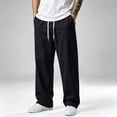 thumbnail image 6 of Men's Wide Leg Sweatpants Oversized Lounge Uncuffed Pants Drawstring Waist Casual Joggers, 6 of 6