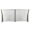 thumbnail image 4 of 80"x40" Window Door Awning Canopy, Polycarbonate Cover Entry Door Outdoor Window Awning Exterior, UPF 50+, Front Door Overhang Awning for Sun Shutter Silver & Gray, 4 of 15