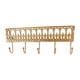thumbnail image 1 of Llavero para pared con bandeja y 5 ganchos de metal vintage multiusos resistente dorado, 1 of 6