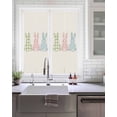 thumbnail image 2 of Window Privacy Film Farmhouse Bunny Stained Glass Window Film Decorative Sun Block Window Cover Polka Dot Stripes Rabbits Window Clings Static Adhesive Sticker for Bathroom 19.6"x39.3", 2 of 7
