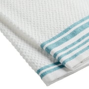 Mainstays 4-Pack 16 in x 26 in Woven Kitchen Towel Set, Topaz