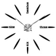 thumbnail image 5 of Bricolaje Reloj de Pared 3D Espejo Acrílico Gran Tamaño con Indicación de Números en Inglés Decoración Moderna Negro Soledad Reloj de pared con la etiqueta engomada del espejo, 5 of 5
