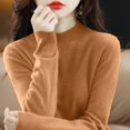 thumbnail image 2 of UJNDER Women's Pure Long Sleeve Crew Neck Soft Warm Pullover Knit Top for Fall Winter Everyday Comfort and Wear Gold XXL, 2 of 5