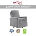 thumbnail image 4 of Oxford Baby Uptown Power Upholstered Glider Recliner Rocking Chair 270° Swivel for Nursery and Living Room – Corduroy Ash Gray​, 4 of 7