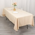 thumbnail image 2 of BalsaCircle 60" x 102" Premium Polyester Rectangular Tablecloth Table Linens Beige, 2 of 8