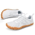 thumbnail image 2 of lnmuld Men Women Barefoot Shoes, Breathable Mesh Shoes for Water Yoga Fitness Color:White,Size:7.5, 2 of 9