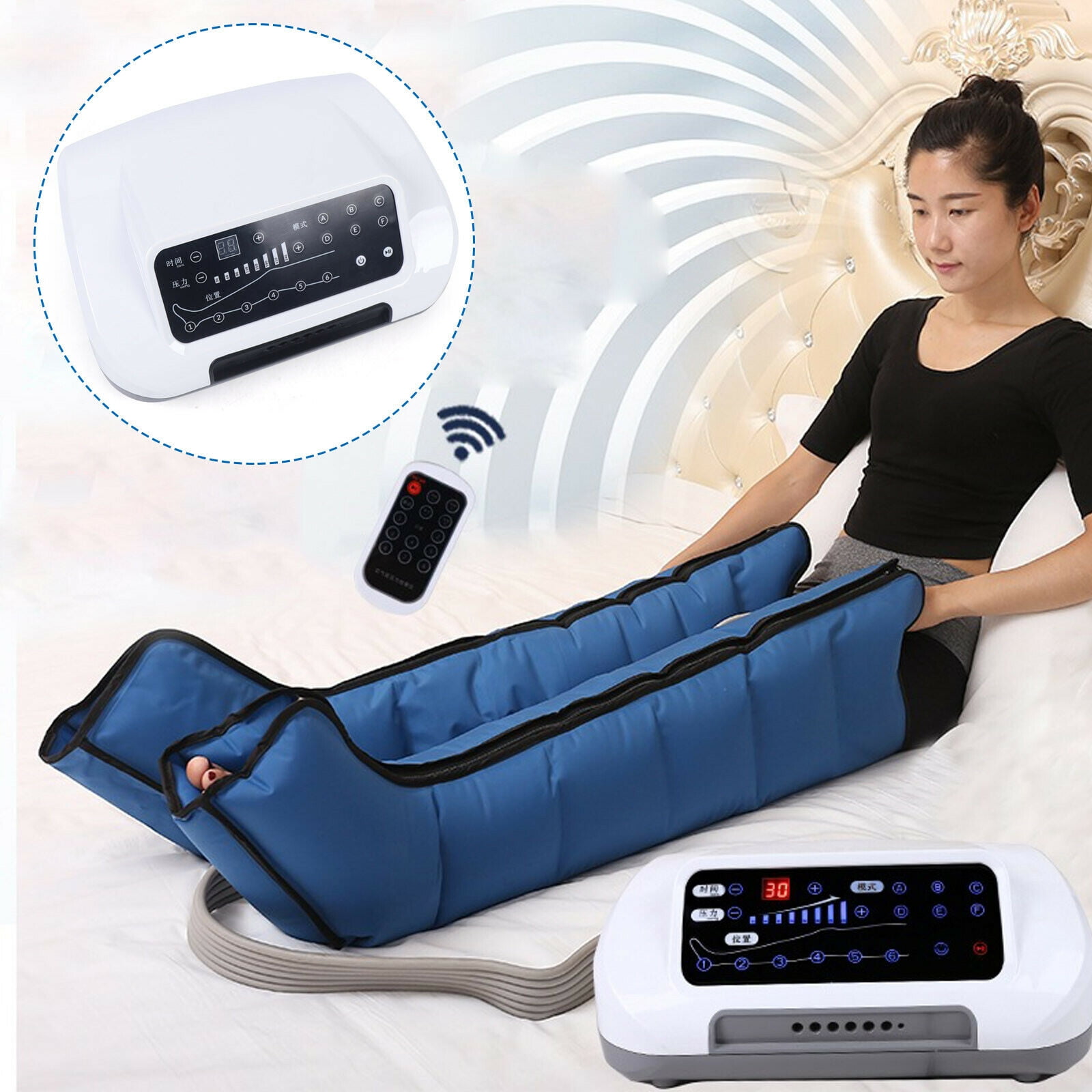 Miumaeov 360° Electric Leg Massager with Remote Control Air Compression