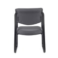 thumbnail image 3 of Boss Office Products Fabric Sled Base Guest Chair with Arms in Gray, 3 of 7