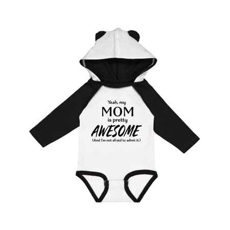 

Inktastic Yeah My Mom is Pretty Awesome and I m Not Afraid to Admit It Gift Baby Boy or Baby Girl Long Sleeve Bodysuit