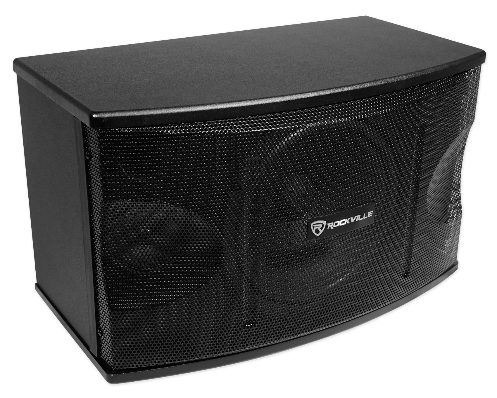 2) Rockville 10" 3-Way 1200w Karaoke Speakers+Bluetooth Amplifier Mixer+2) Mics
