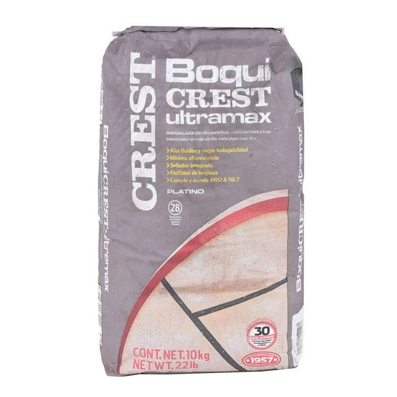 Emboquillador Boquicrest Ultramax 10 Kg Cemento Arena Sílica