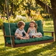 thumbnail image 4 of YEERSWAG 42"x40"x4.5" Dark Green Outdoor Bench Cushion, Loveseat Cushion for Patio Garden, 4 of 11