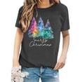 thumbnail image 5 of Lroveb Christmas Shirts for Women Plus Size Print Round Neck Short Sleeve T Shirt Top Graphic T Shirts, 5 of 5