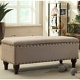 thumbnail image 5 of HomePop Large Rectangle Storage bench with Nail He, 5 of 5