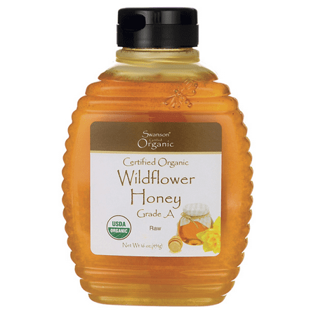 Swanson Certified Organic Raw Wildflower Honey 16 oz