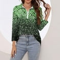 thumbnail image 5 of Qepwscx Womens 3/4 Long Sleeve Shirts Tops for Women V Neck Floral Print Sweatshirt for Women Casual Blouses Going Out Tops Graphic Basic Tees Top Loose Fits Business Tshirts for Women S-XXXL, 5 of 7