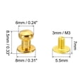thumbnail image 2 of Remaches de 6 mm para ropa, 50 juegos de remaches y clavos de cuero, tornillos de remaches para manualidades de cuero, dorado, 2 of 6