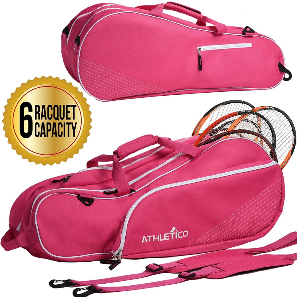 Athletico 6 Racquet Tennis Bag Padded to Protect Rackets & Lightweight Professional or