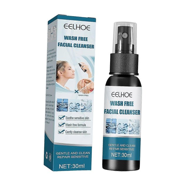 Wash Free Facial Cleanser Moisturizing 30ml for All Skin Types Men Women
