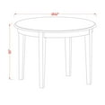 thumbnail image 3 of East West Furniture Dining Room Set Linen White, BOIP5-LWH-W, 3 of 7