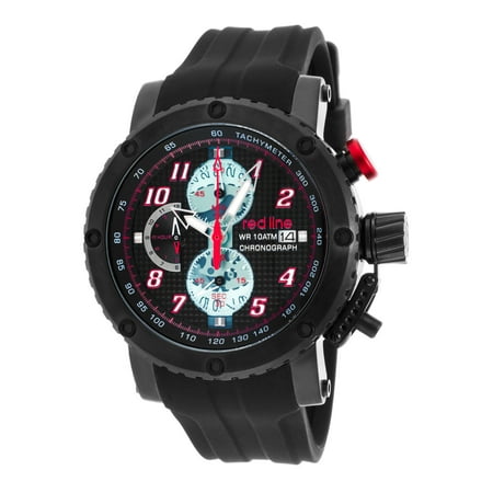 Red Line 308C-Bb-01-Ra Gto Chronograph Black Silicone And Dial Black Ip Stainless Steel Watch