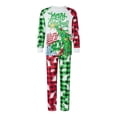 thumbnail image 3 of Christmas Family Matching Pajamas Set Xmas Tree Letters Print Tops+Plaid Pants Set Holiday Pjs Sleepwear Loungwear Outfit, 3 of 7