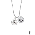 thumbnail image 2 of Delight Jewelry Silvertone Domed Class of 2023 Silvertone Script Initial Disc - B - Charm Necklace, 20"+3", 2 of 4
