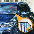 thumbnail image 3 of Yayeee Car Windshield Sun Shade Universal Fit Front Visor Protector, Blue Hand Drawn Sailboats, 3 of 8