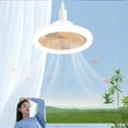 thumbnail image 1 of Oefntac Small Fan Ceiling Fan with Lights,Enclosed Low Profiles Fan Light,Ceiling Light with Fan,Hidden Fan Delier with Remote Intelligent Control, 1 of 9