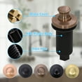 thumbnail image 3 of Akicon Antique Copper Garbage Disposal Air Switch Kit with Sink Top Waste Disposal On/Off Push Button with Brass Cover and Plastic, 2-1/2" Max Countertop Thickness, 3 of 4