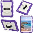 thumbnail image 5 of Allytech Shockproof Case for Apple iPad 10.9" 10th Generation, iPad 10 2022 Case, Rugged Shoulder Strap Rotating Stand Shoulder Strap Kids Friendly Bumper Heavy Duty Shockproof Case - Purple, 5 of 8