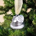 thumbnail image 3 of Inteprter Campana colgante conmemorativa de Navidad ala de Ángel enlace campana de plata una pieza de mi corazón está en el cielo colgante de árbol de Kits de decoración para fiestas No.6 Inteprter HA045224-06, 3 of 5